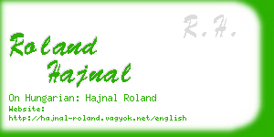 roland hajnal business card